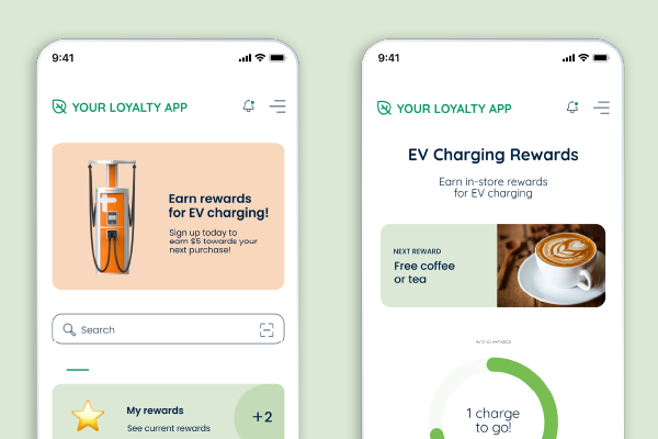 Use your loyalty app to help someone find your location to charge, then start a charge